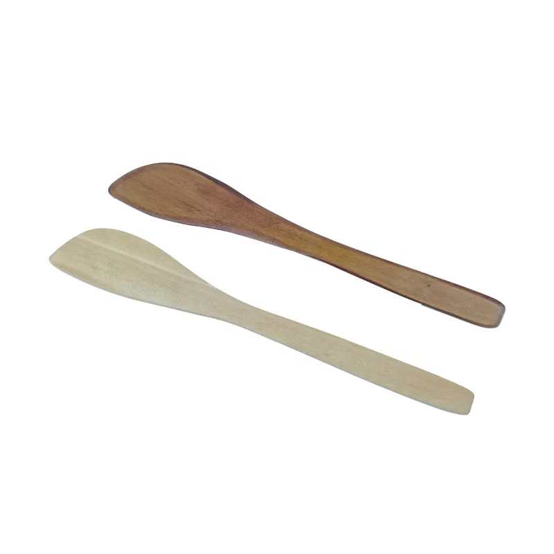 wholesale eco friendly long skin care beauty cream spatula mixing wooden makeup cosmetic spatula for face mask