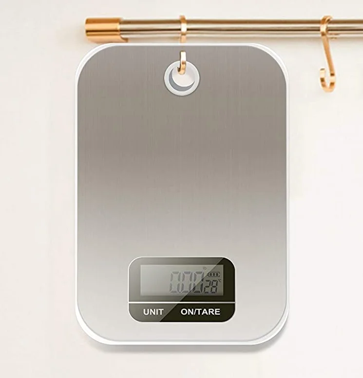 Kitchen Scales Stainless Steel 201 Digital Food Weighing Scale Hanging Function Capacity  5 kg/ 1 g for Bakery