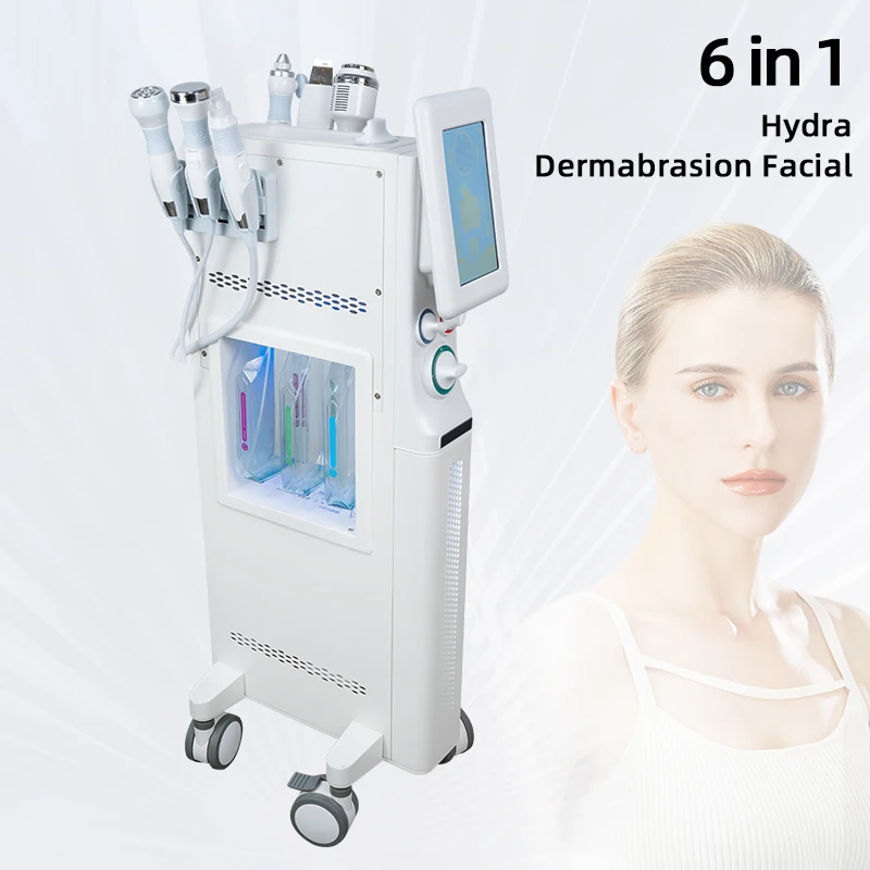 New Style 6 in 1 Microdermabrasion Oxygen Facial Skin Care Deep Cleansing Hydra Dermabrasion Machine