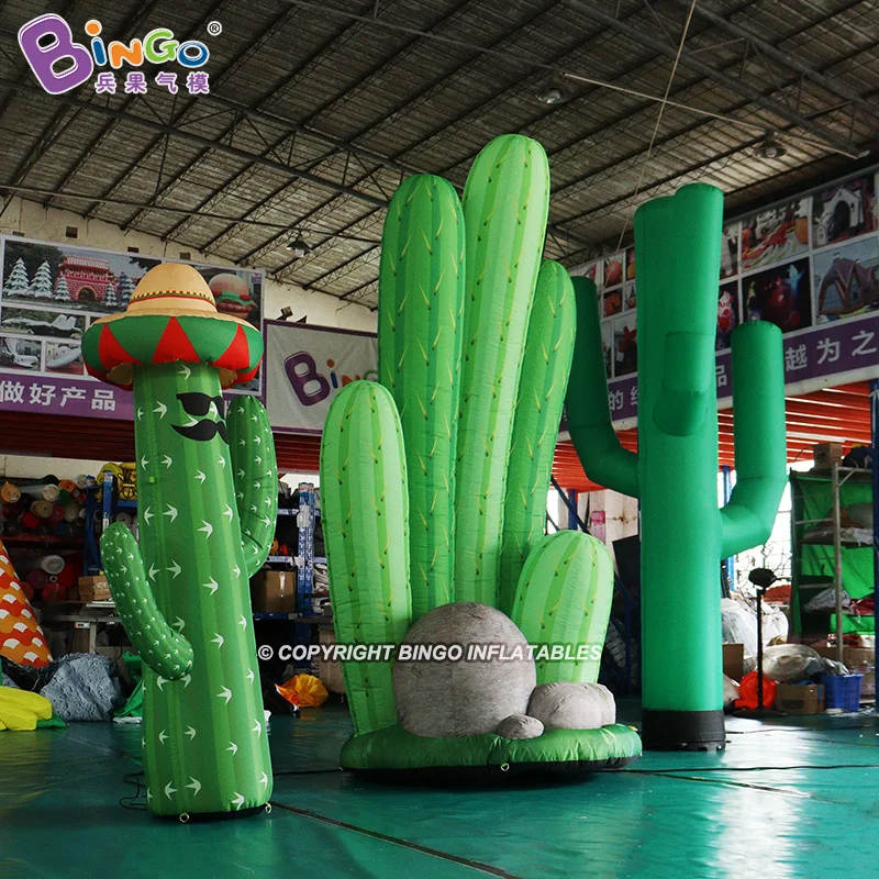 Giant inflatable cactus 1.53x1.3x3m  inflatable cactus balloon Oxford Cloth advertising inflatables
