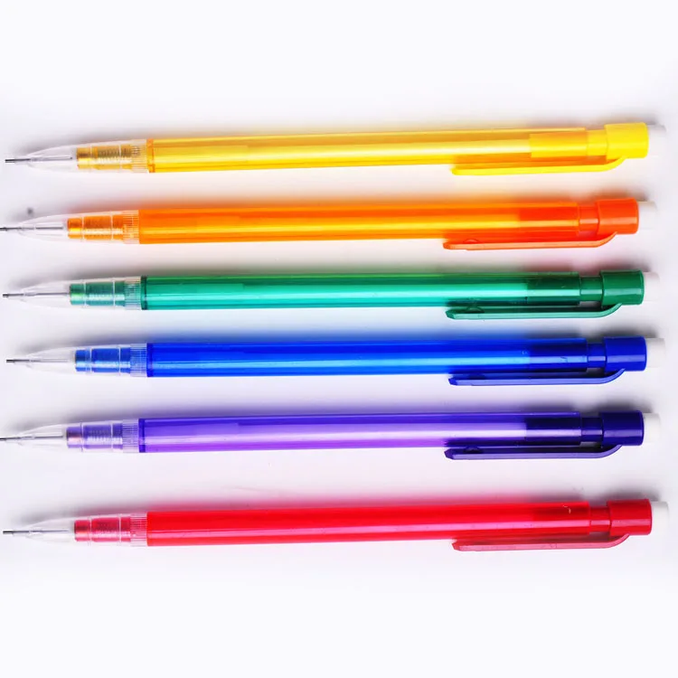 High quality wholesale multi-colored custom students 0.7mm proprlling pencil