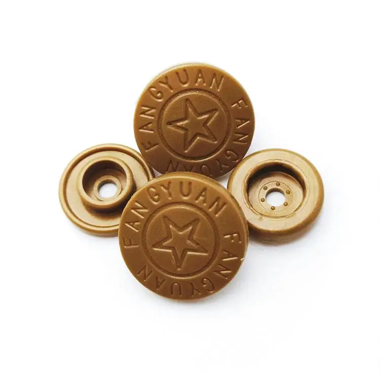 G&F Wholesale Customized Logo Laser Plastic Press Snap Button For Cap Clothes