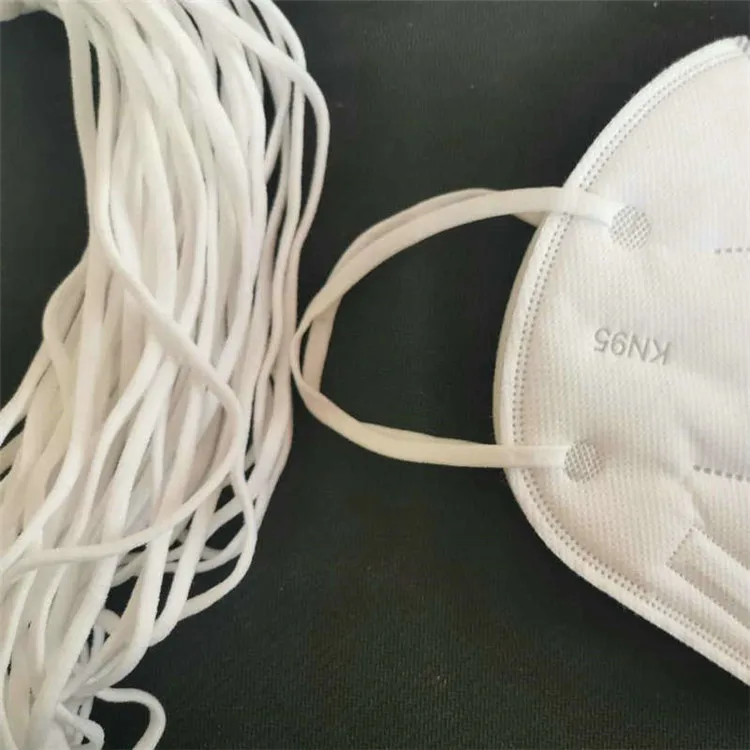 Reusable Color Raw Material Adjustable Flat Spandex Elastic Band Earloop Wide