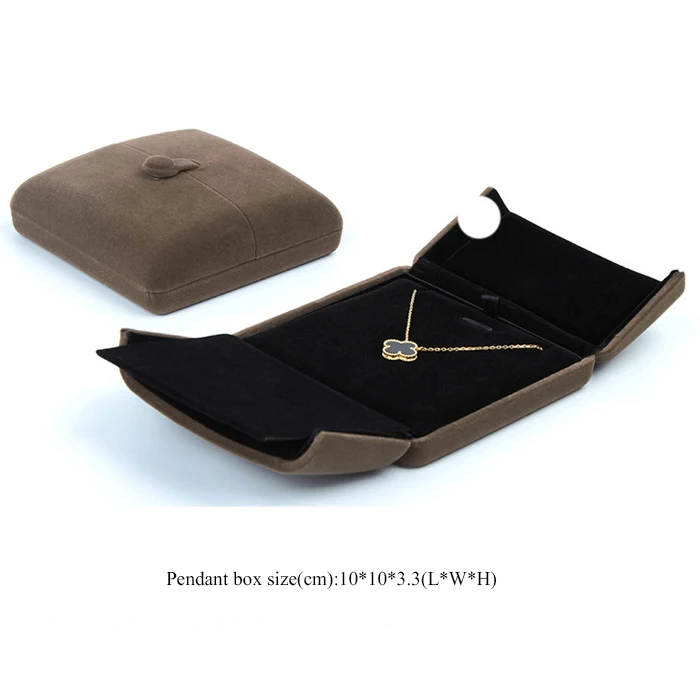 Custom logo jewellery box velvet jewelry packaging boxes for rings necklace