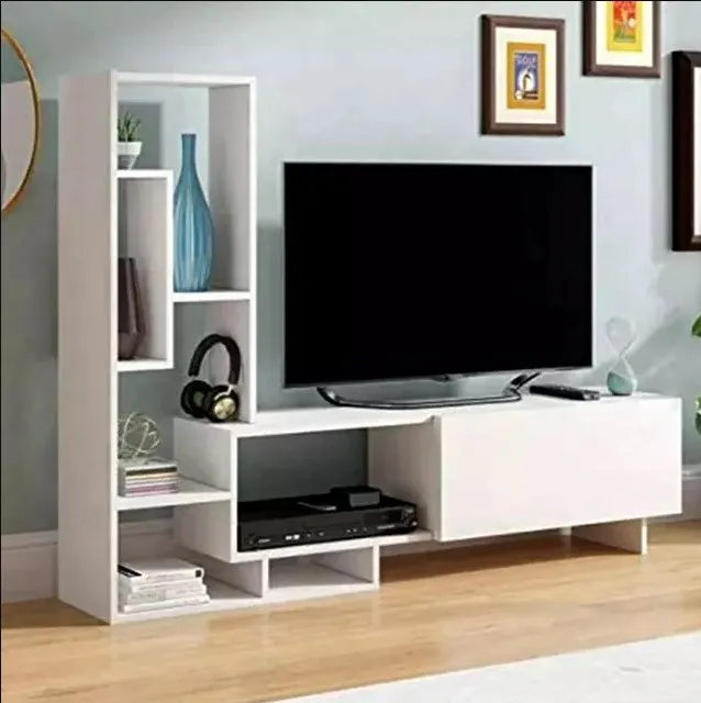 Simple Modern Tv Stands Household White Tv Stand Tv Cabinet With Book Shelf