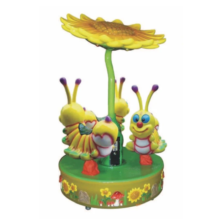 Plane Flower Nordic Manege Horses Counter 6 Seats Vintage Carousel Picking Kids mini carnival rides merry go round For Sale