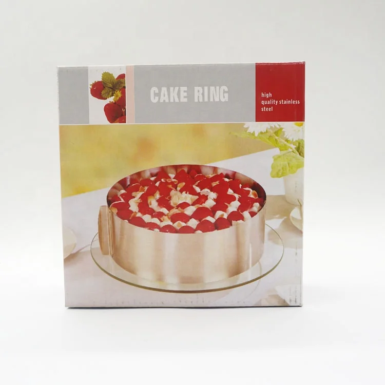 
430 Stainless Steel 6 to12 Inch Adjustable Cake Mousse Mould Cake Baking Cake Decor Mold Pastry Ring 