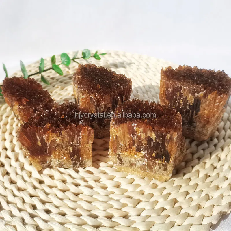 Wholesale Natural Crystal Cluster Healing Rough Raw Amber Calcite Quartz For Decoration