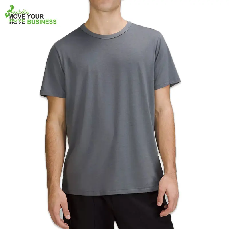 Arabella 2023 Custom Logo Men Quick Dry Relax Short Sleeve Plain Gym Fitness T Shirt