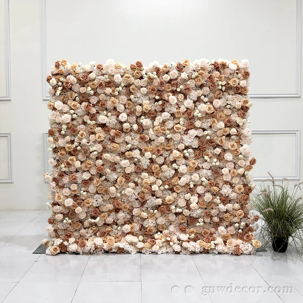 GNW 2023 new pink rose flower backdrop wedding party background flower decoration