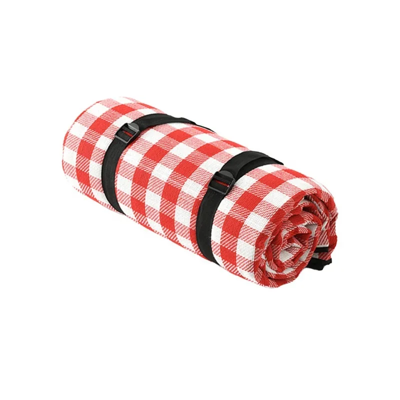 2023 New Trend Wholesale Plaid Custom Portable Picnic Mat Waterproof Outdoor Folding Picnic Blanket