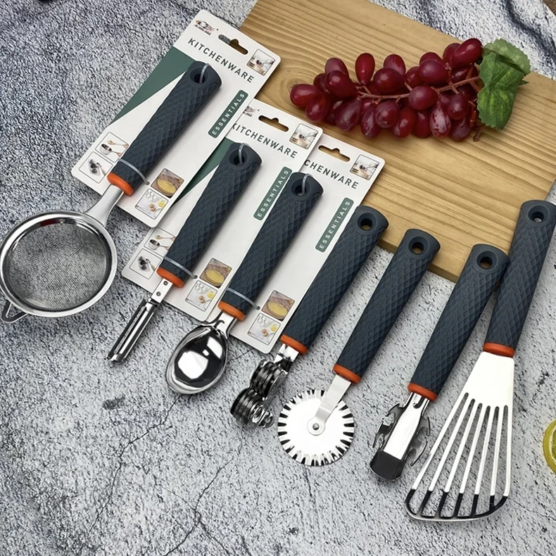 Hot Selling Wholesale Completed 44 Styles Silicone Handle kitchenware Accessories Kitchen Gadgets Cooking Tools Kitchen Utensils