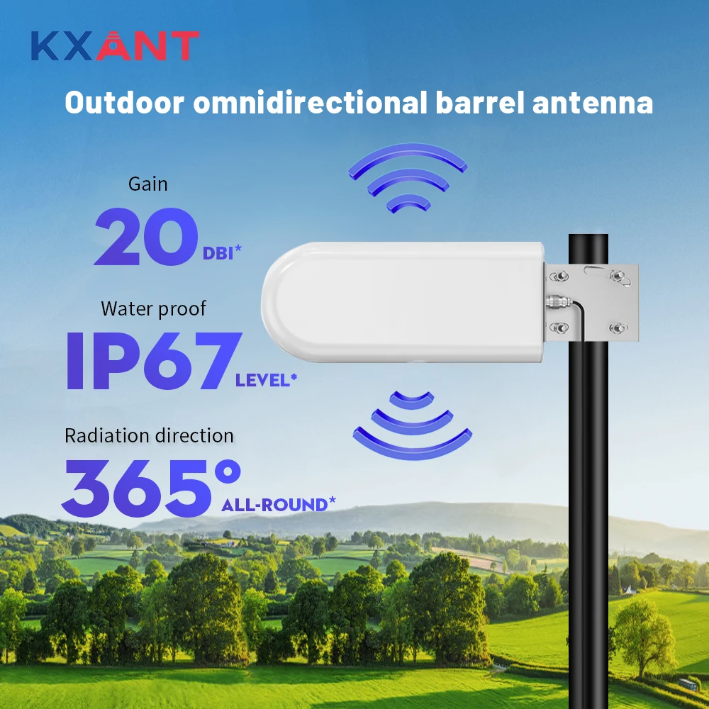 2022 Outdoor Waterproof Router 25Dbi Omni 3G Lte 4G 5G Cylinder Antenna With N Female