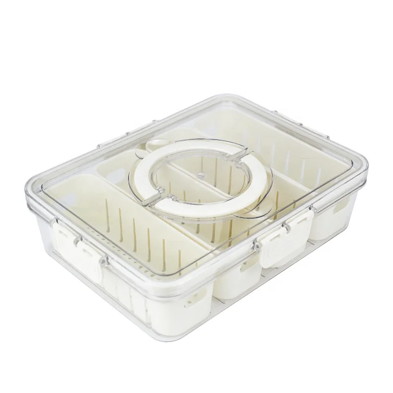 Classic Plastic Divided Storage Container Box for Kitchen Seasoning Sealed Packaging for Food Spices for Camping and Home Use