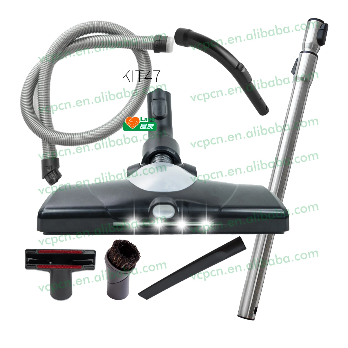 High Quality Brush Set Fit for Miele Vacuum Cleaner Spare Parts Accessory Miele LED Lighting Floor Brush Head Tube Hose Wand Kit