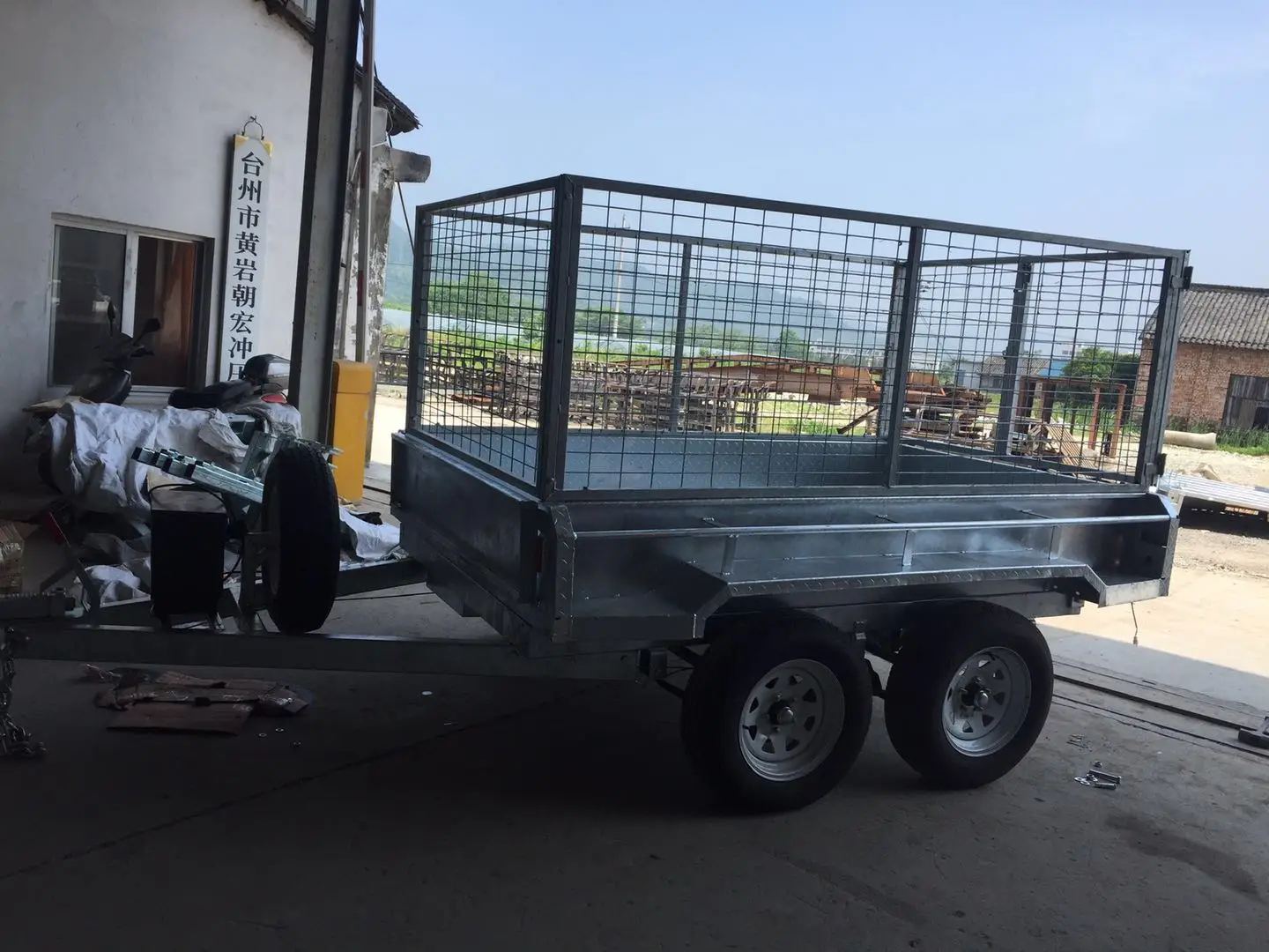 10x5ft Hot Dipped Galvanized Hydraulic Tipper Trailer Heavy Duty Trailer