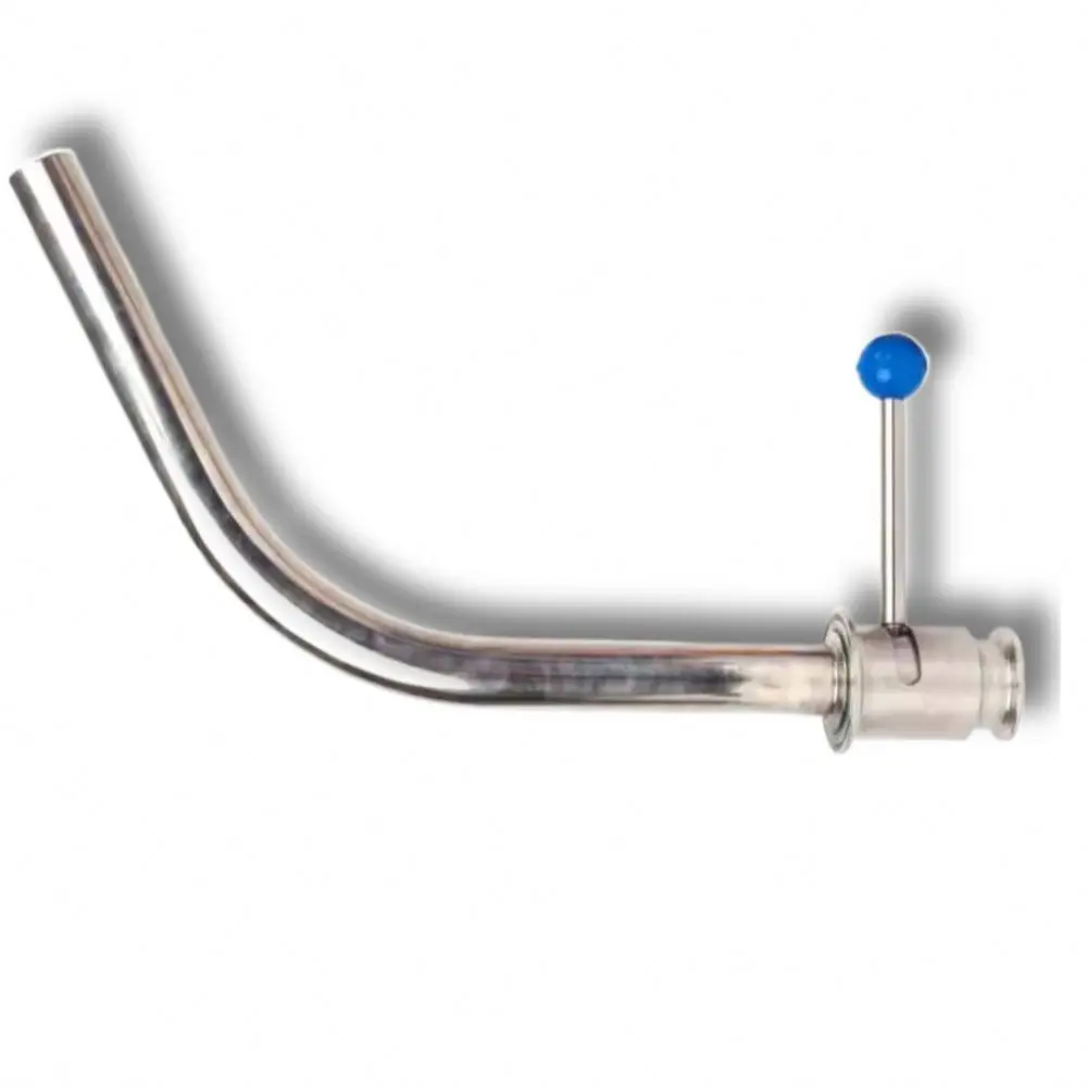 Sanitary 304 Stainless Steel Tri Clover Rotating Racking Arm Valve For Conical Fermenters