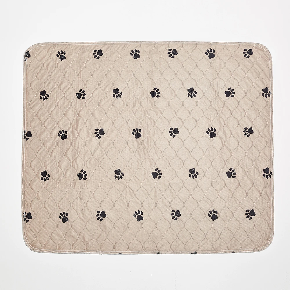 Reusable Washable Printed Dog Paws Pee Pads , Puppy Training Toilet Wee Pee Pad