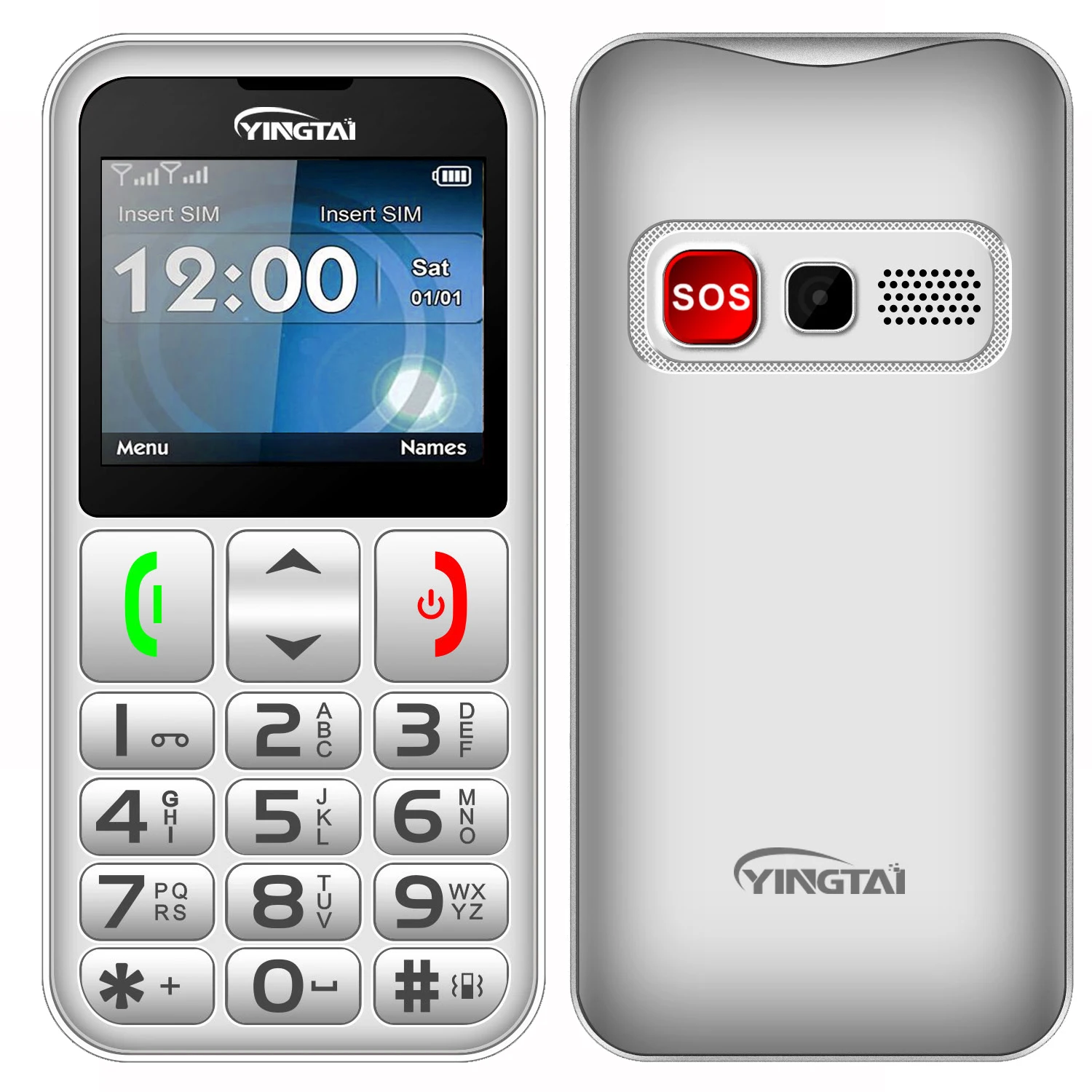 4g type-c port 2.2-inch dual sim with camera senior phone 4g cordless telephone for elderly 4g handset with big button disabled