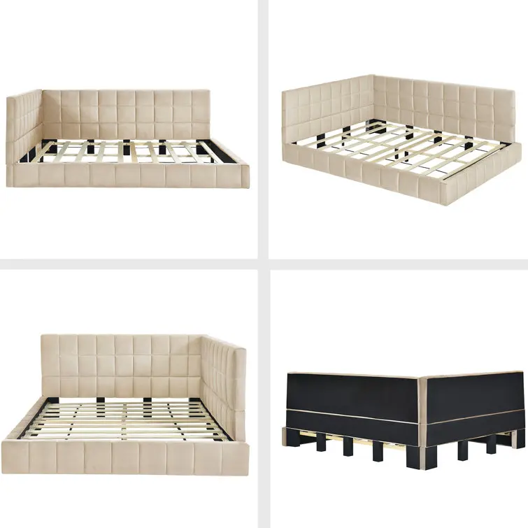 Kainice comfortable sofa bed upholstered daybed indoor for bedroom modern luxury beds twin floor bed frame