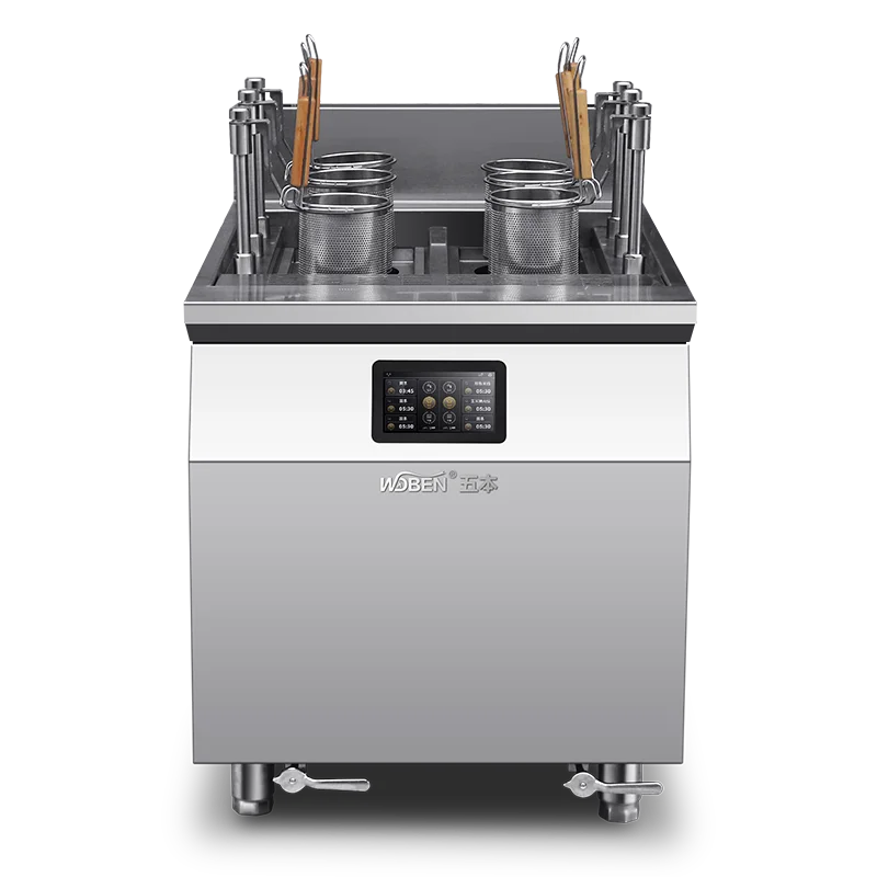 Intellgence Automatic Electric Pasta Noodle Cooker Cooking Stove Industrial 3 6 Basket Food Cooking Stainless Steel Restaurant