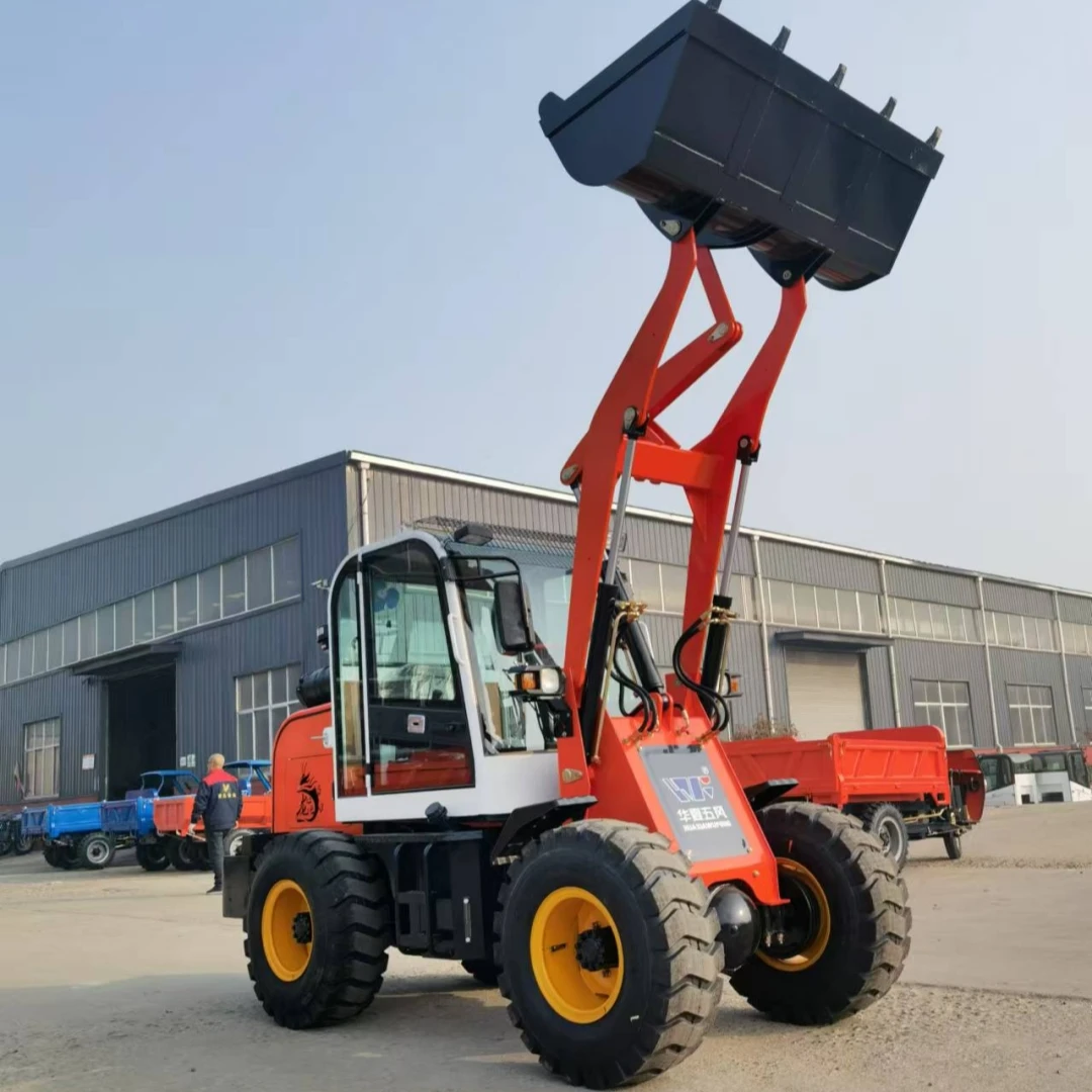 4WD мини-колесный погрузчик с закрытым приводом кабины кондиционера прикрепленные инструменты твердые шины Настраиваемые