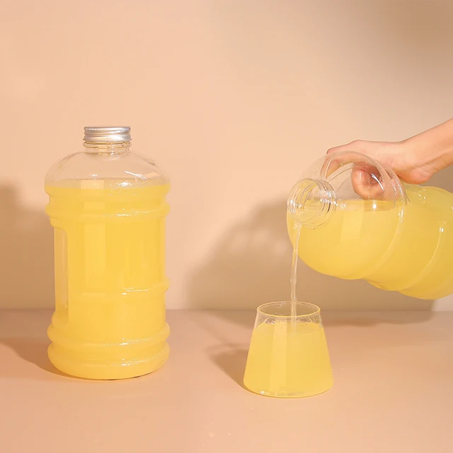 Large Capacity Bpa Free Wide Mouth Clear Plastic Half Gallon Jug Petg Water Bottle For Beverage Packing