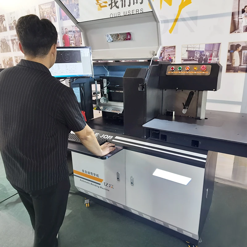 Ejon Y20L outdoor neon sign making equipment auto letter bender for 3D signage Trimcap channel letter bending machine