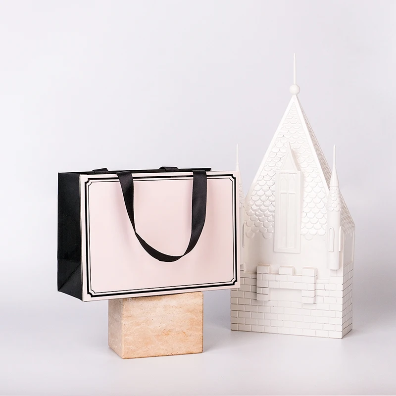 Automatic Custom Personalized Logo Silver Matte Luxury Shop Apparel Shopping Small Gift Ecofriendly Paper Bag With Twist Handle