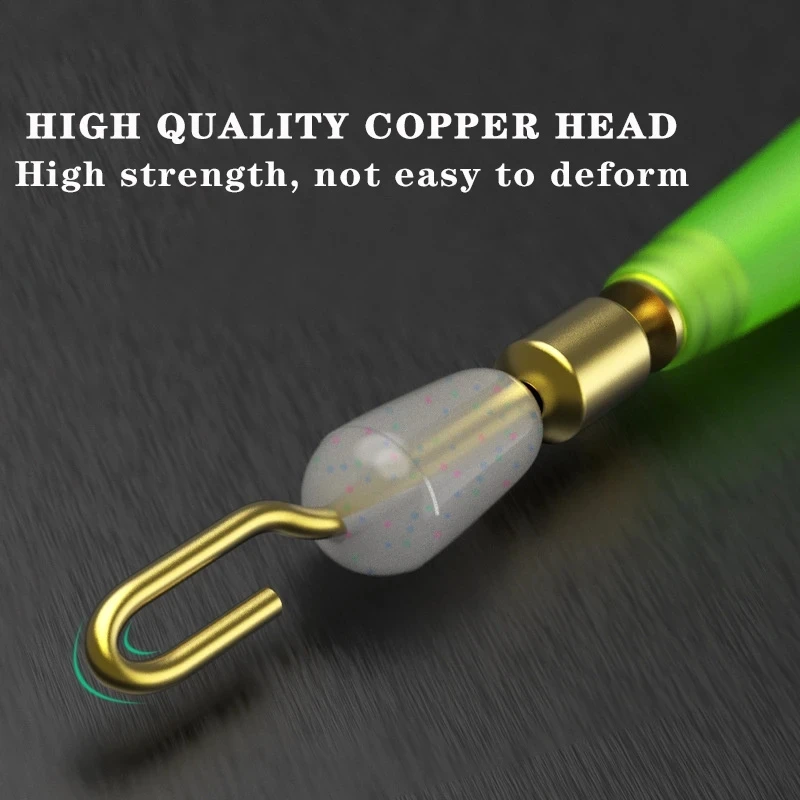 YOUM Quick Sub Line Clamp Copper Head Rubber Bobber Silicone Anti Winding Float Seat Fishing Float Rotation Buoy Seat