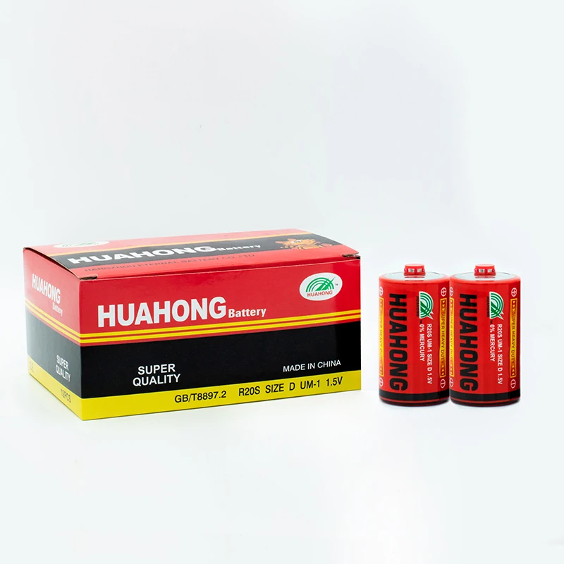 HUAHONG R20 D размер UM1 Высококачественная основная батарея 1,5 В углеродный цинк дешевые варианты