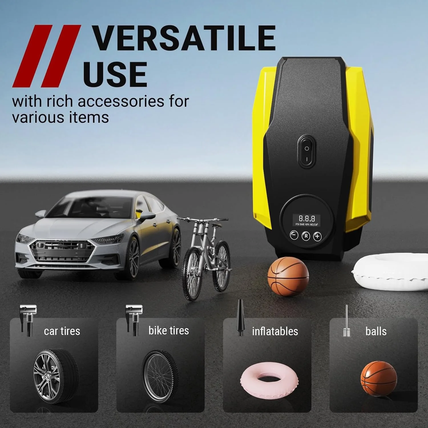 Wholesale Car Electric Pump Wireless Handheld Inflation Car Tyre Air Pump Compressor Mini Portable Air Pump For Car Tires