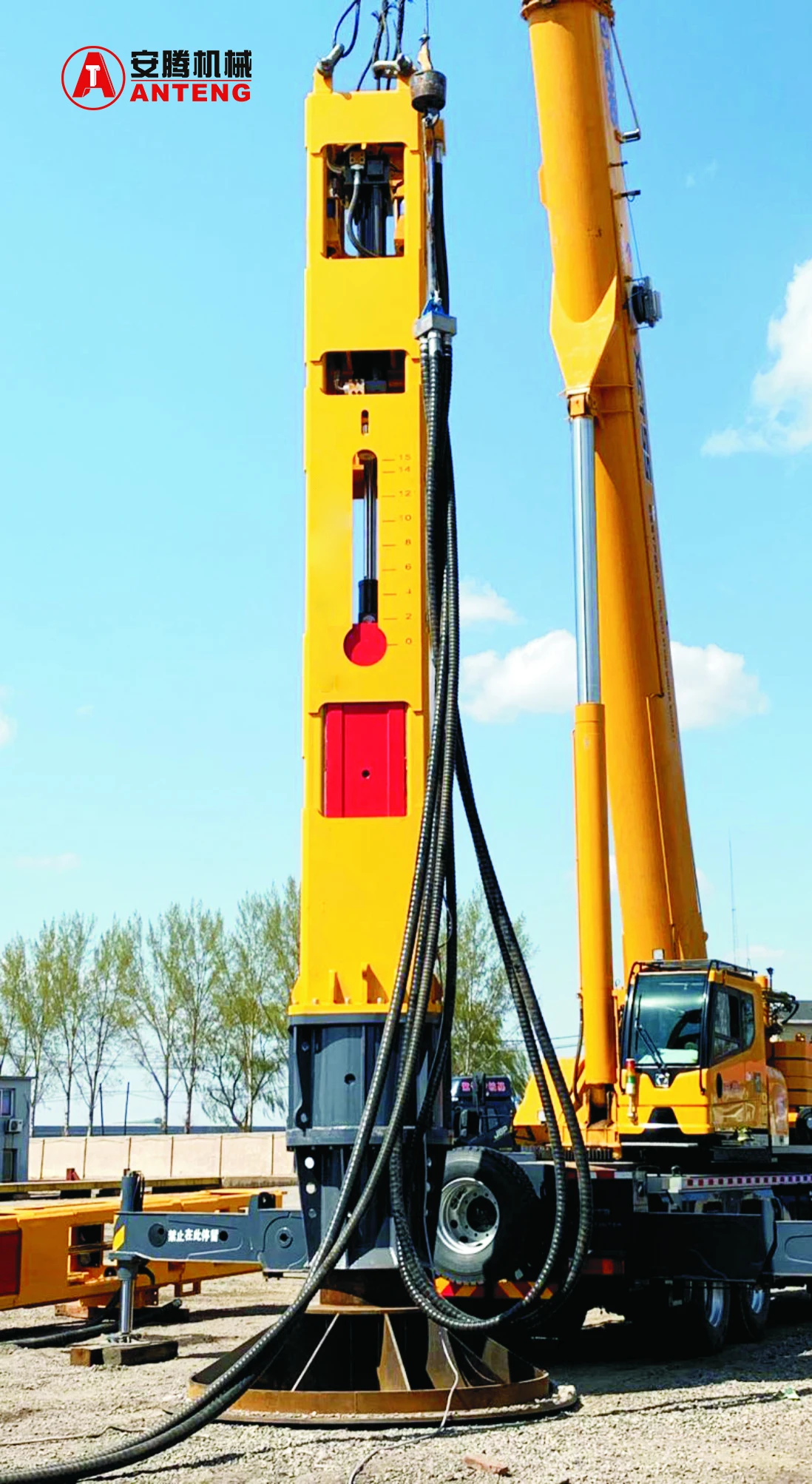 YC-5 Crane suspended hydraulic impact hammer pile driver hammer