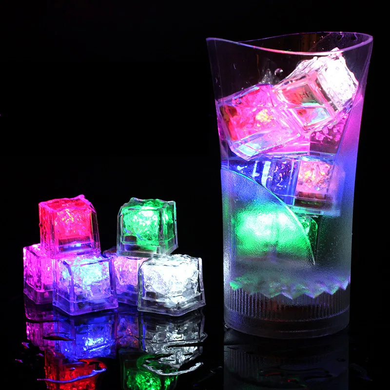 Best LED Glow Ice Cube Fast Slow Flashing LED Lights Glitter Light Up Ice Cube LED Ice Cubes For Party Bar party