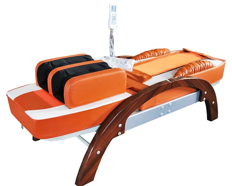 Thermal Heating Jade Roller Shiatsu Massage Bed Airbag Press Leg Part for Living Room Bedroom Hotel or Gym-Leather Furniture
