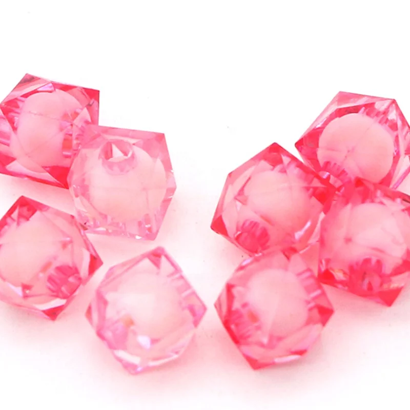 500g/bags Mixed Color Faceted Acrylic clear Beads Loose Beads for DIY Jewelry Making