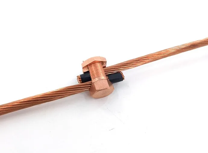 Copper split bolt of lightning protection