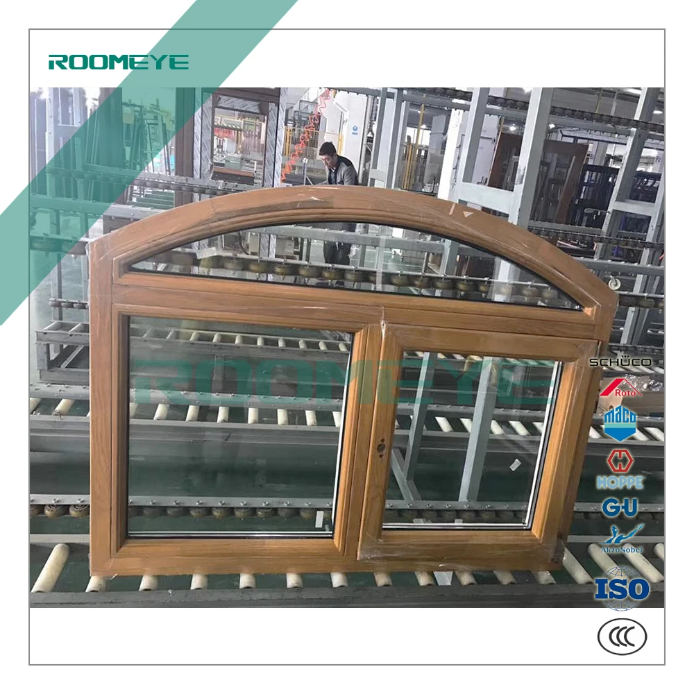 Arch Wood clad aluminum casement tilt turn windows