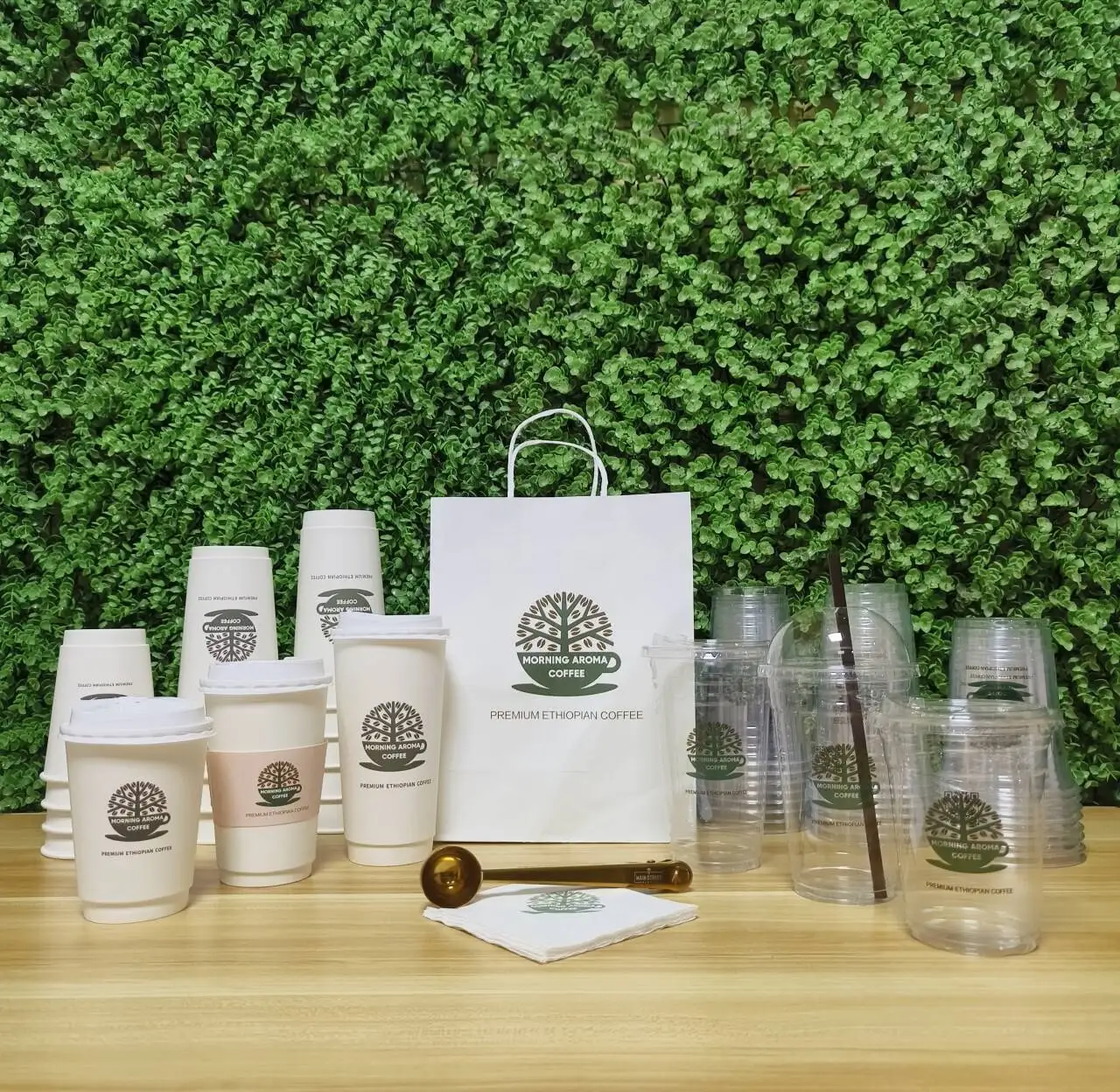 AT PACK Custom Custom Disposable Kraft PLA Coffee Paper Cups 4oz 8oz 12oz for Hot Coffee Cafe Ice Cream Cup 3oz 5oz 8oz