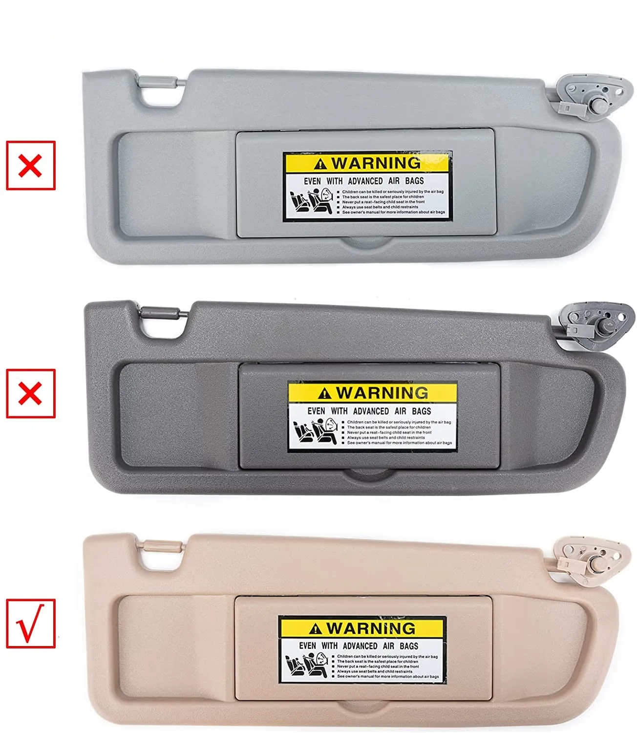 OE# 83280-SNA-A01ZB Auto Interior Accessories One Pair Front Left & Right Car Sun Visor for 2006-2011 Honda Civic