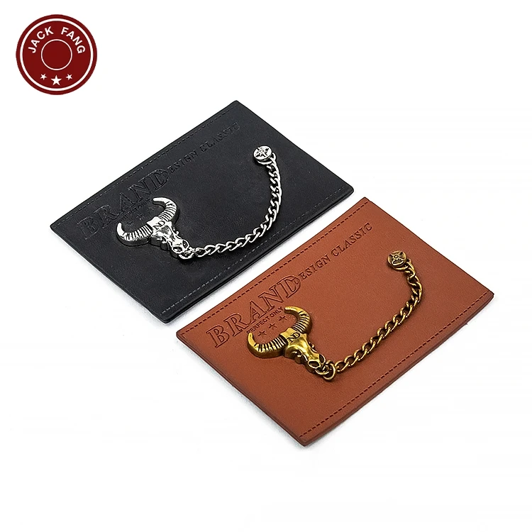 Best Price Jeans Clothing Tag Embossed/Metal Pu Leather Label for Clothes Garment