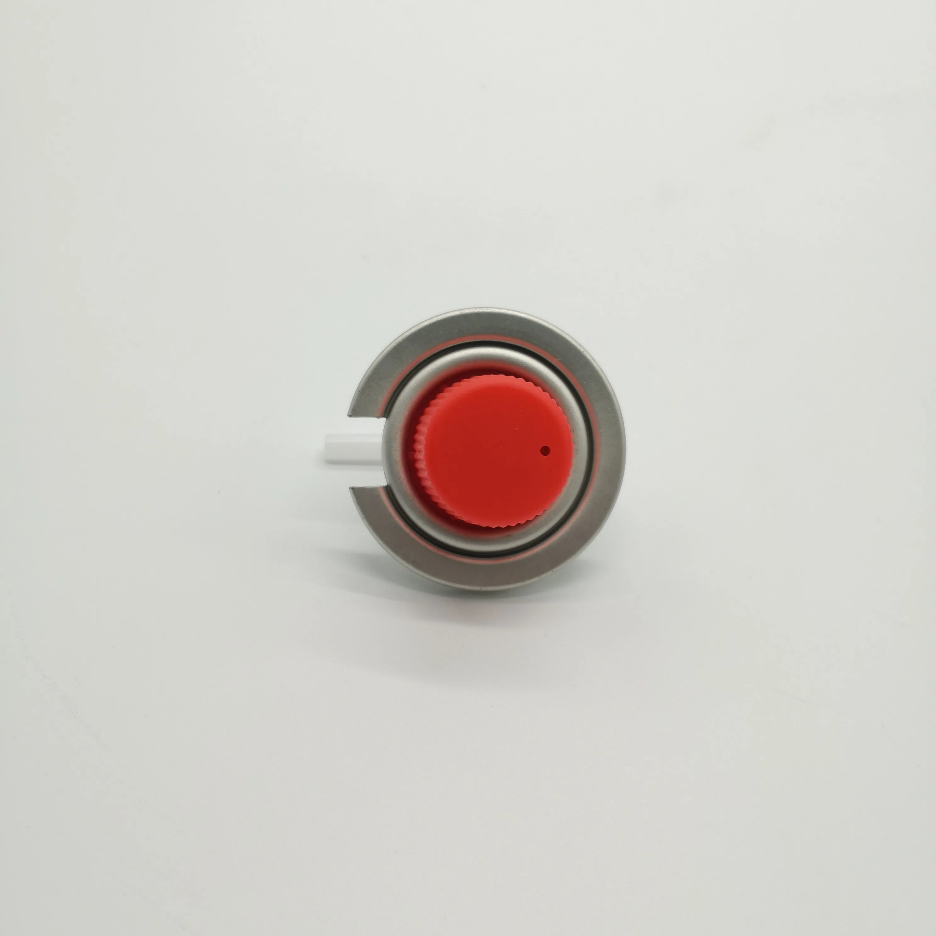 Straight-Wall aerosol  can butane gas can for cassette stove with aerosol valve red cap