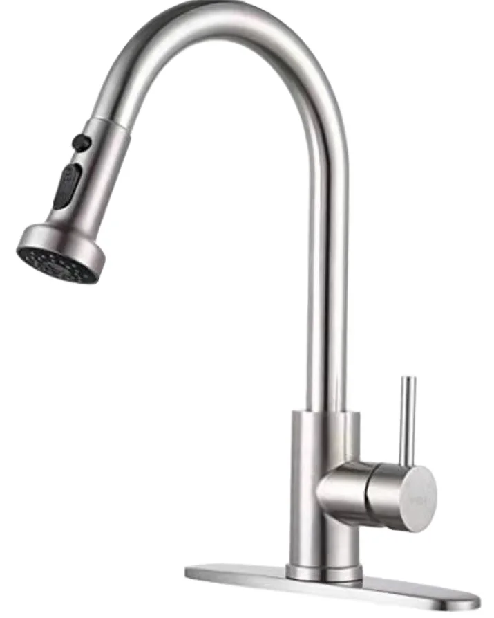 
304 brushed stainless steel kitchen sink pull down faucet 