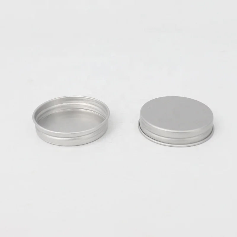 Aluminum Lid for Tin Can or Glass Bottle Silver Metal Tea Tin Can Cap Screw Top Lid for PET Glass Jar