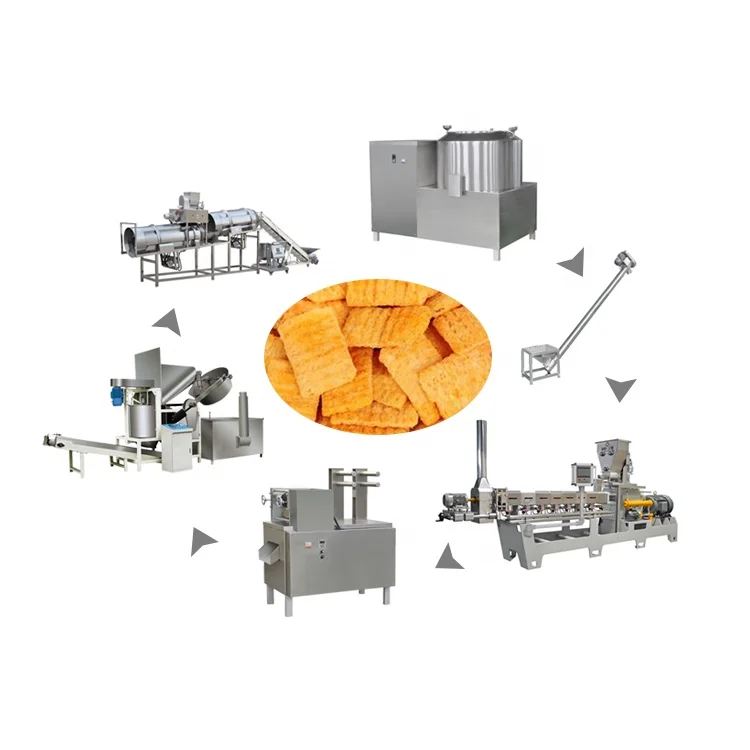 Snack Food Puffed Machine Cereal Rice Puffed Corn Snacks Extruder Food Extruder Machine Line