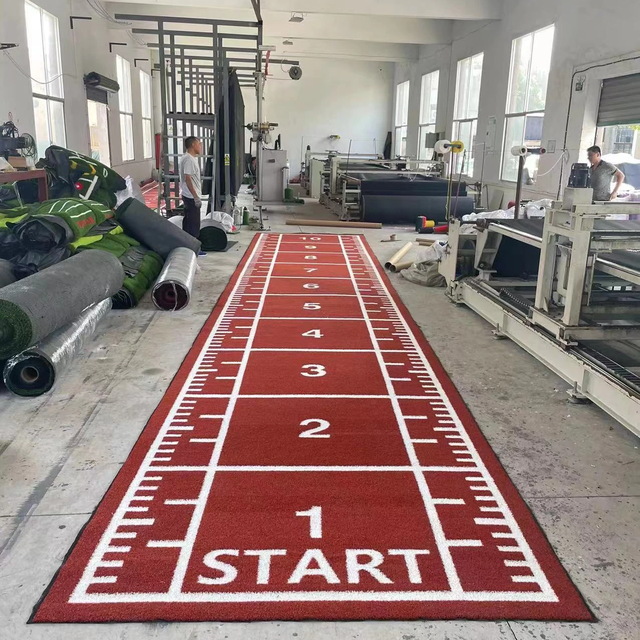 anti-fatigue aerobics gym artificial grass with scale