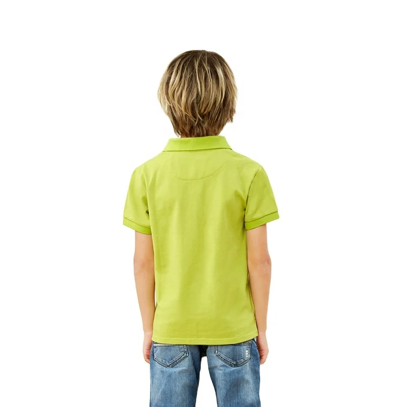 Custom School Uniform Kids Pique Cotton Polo Shirt
