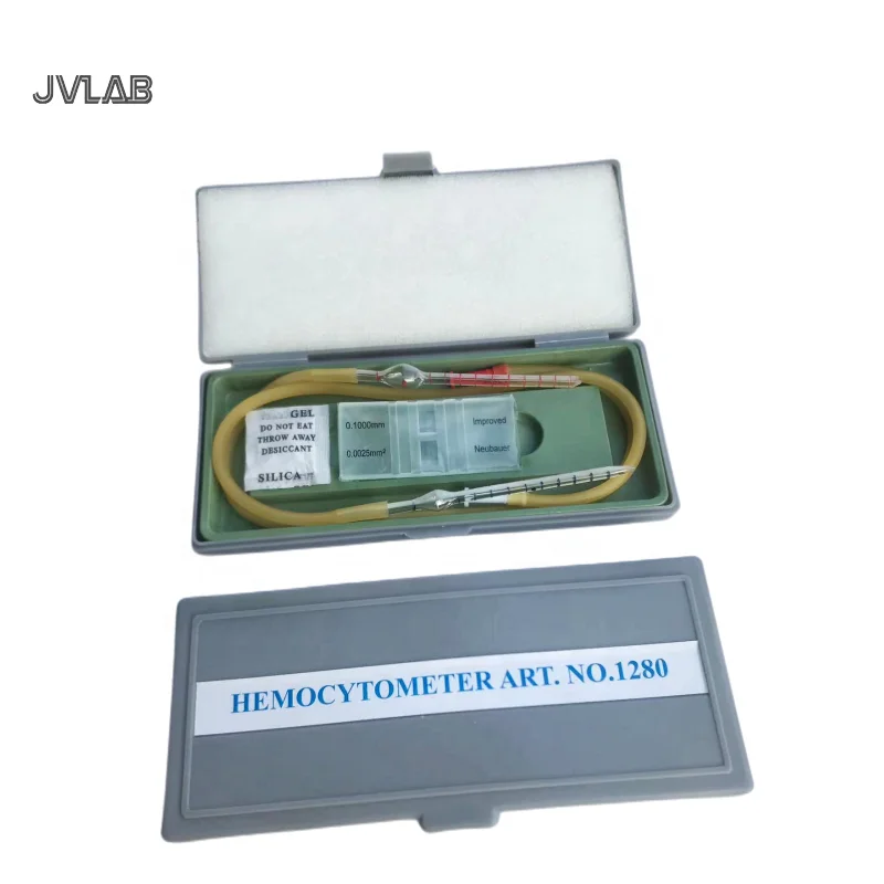 Hemocytometer Improved Neubauer Blood Hemocytometer Cell Counting Chamber Set ART. NO.1280