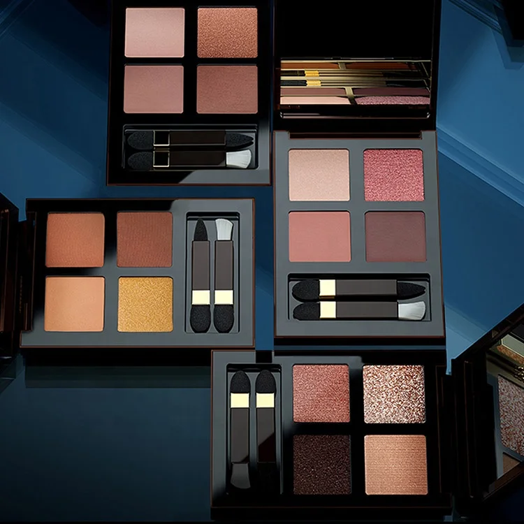 Magnet empty diy eyeshadow palette private label 4colors empty magnetic eyeshadow palette plastic with mirror