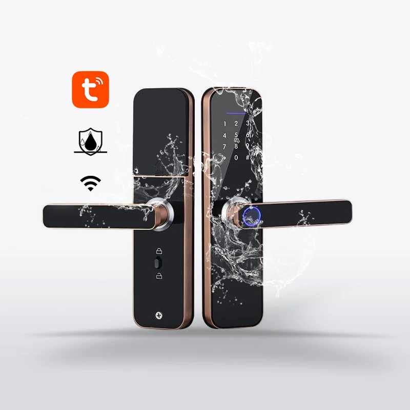 OEM Waterproof Outdoor High Security Electric Digital Fingerprint Smart Door Lock Tuya cerradura inteligente